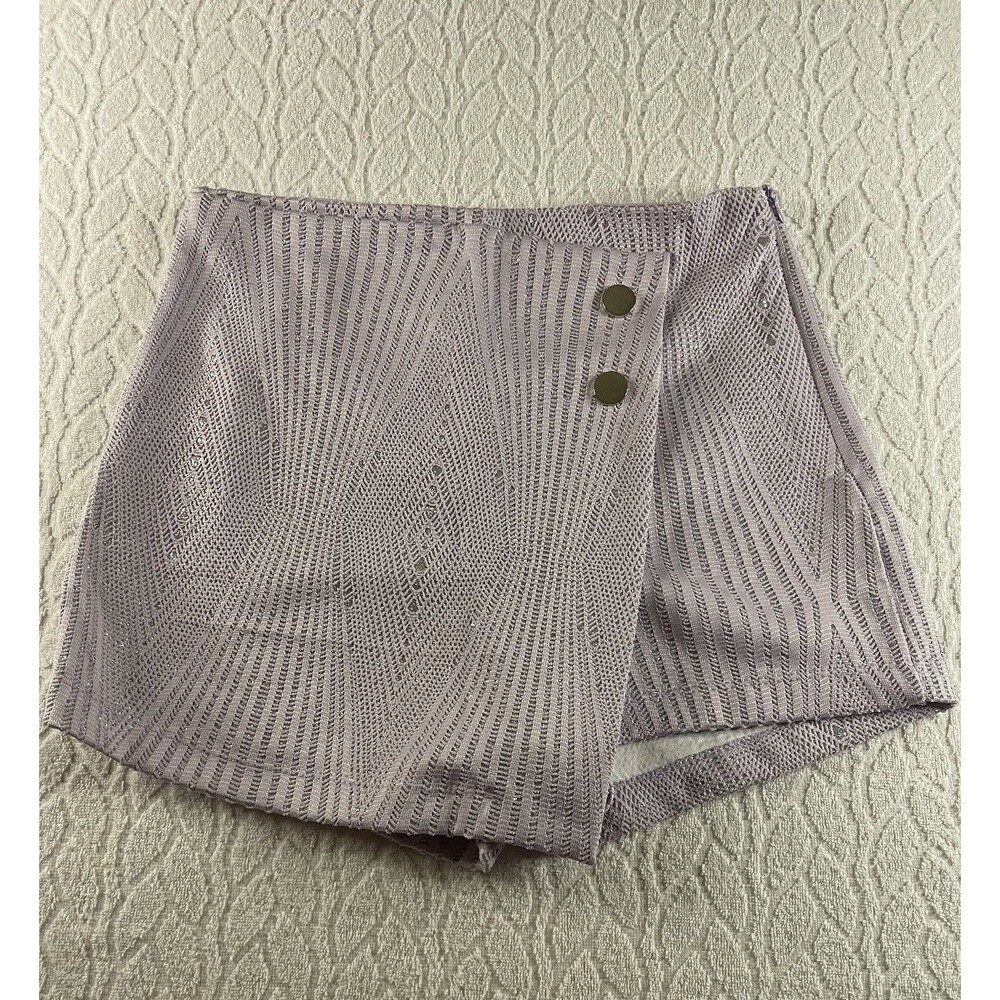 HAUTE MONDE SZ SMALL  SILVER METALLIC SHORT
